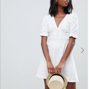 ASOS Broderie Bottom Through Tea Dress